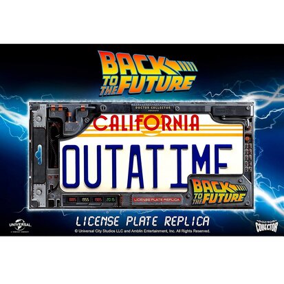 Doctor Collector Metal Plate - Scifi Back to the Future 1285 License Plate Replica OUTATIME DeLorean