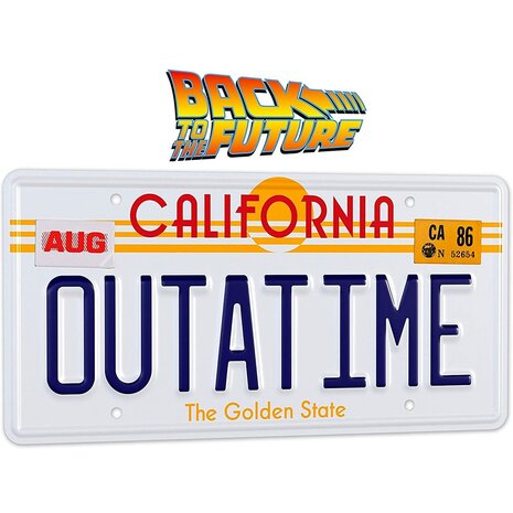 Doctor Collector Metal Plate - Scifi Back to the Future 1285 License Plate Replica OUTATIME DeLorean