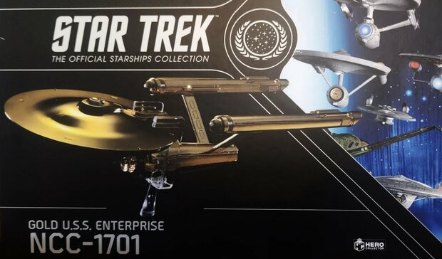 Eaglemoss model - Star Trek The Original Series XL Edition Gold SSSEN632 USS Enterprise NCC-1701