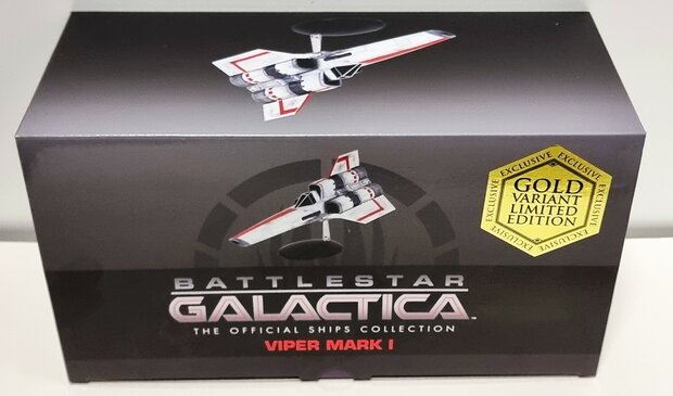 Eaglemoss model Battlestar Galactica - Viper Mark I - Exclusive Gold Plated Limited Edition