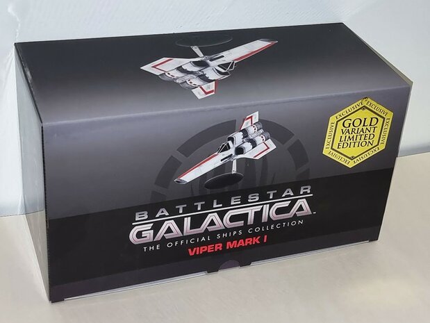 Eaglemoss model Battlestar Galactica - Viper Mark I - Exclusive Gold Plated Limited Edition